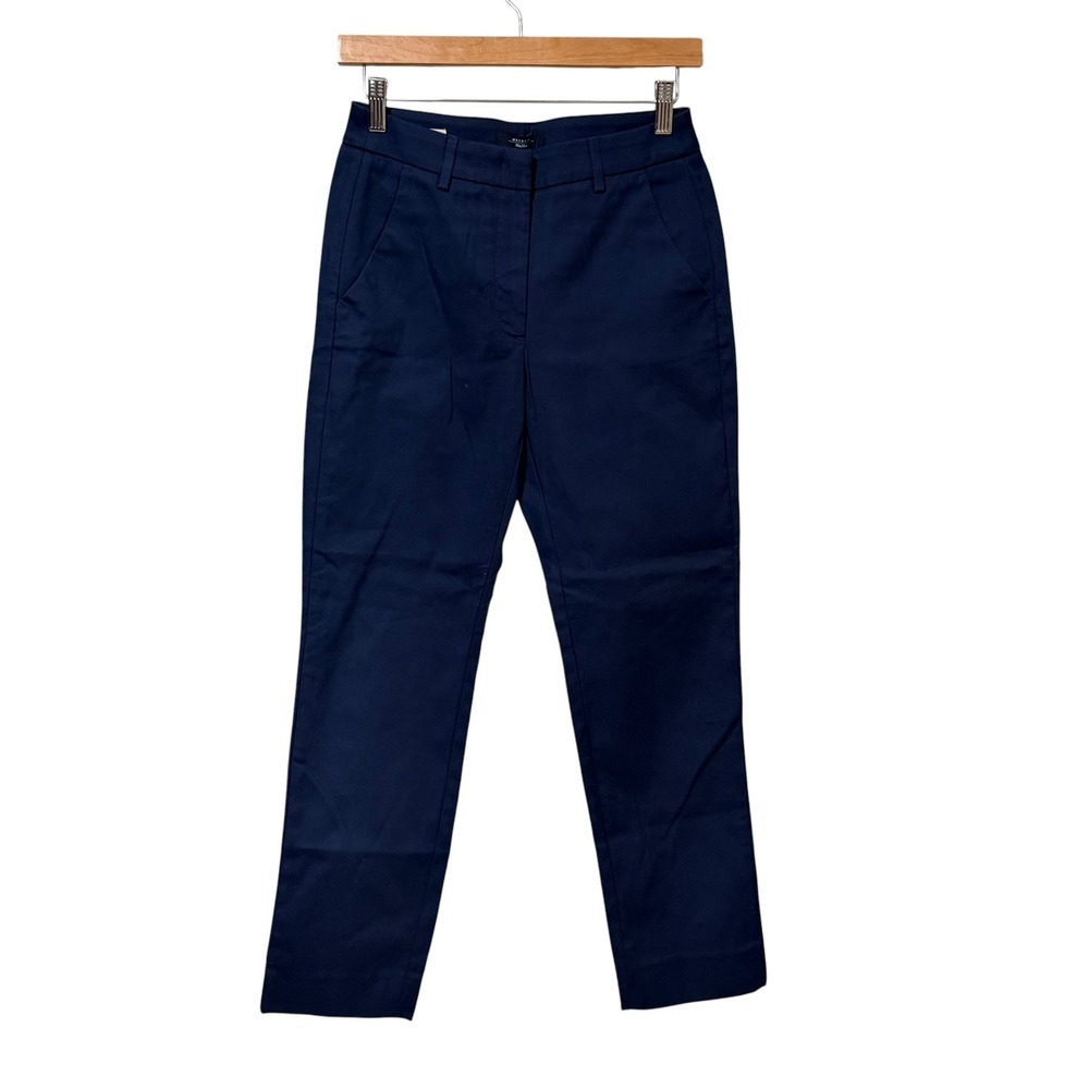 Weekend Max Mara Navy Blue Cigarette Fit W13 Stretch Trousers Pants Women Size 4